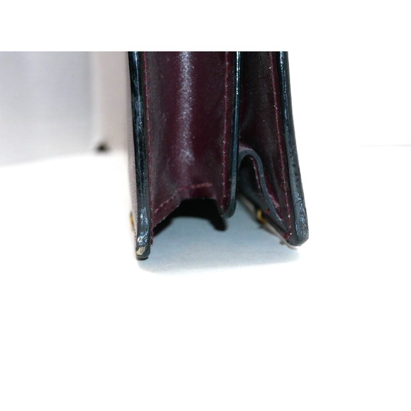 VTG Stebco Attache Briefcase Pebbled Leather Retractable Handle Burgundy Red - Picture 14 of 16